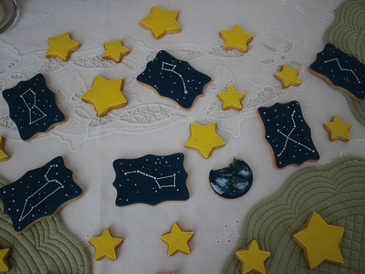 IMG 1684  Custom made cookies well aligned with the theme of astronomy (they're also good and have since been eaten).  Got these as a gift from:   sugarbrittle