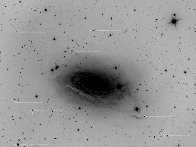 m63 v3 inv tagged1  M63 - June 2012 Objects Identified     furthest known galaxy: 2.429 bilion light years  faintest galaxy: 24.79 magnitude