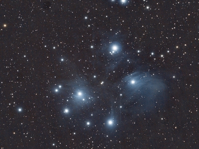 M45 1h35m 47subs ISO800 darks  M45 - The Plaides - ISO 800 - 1 hr 35 m - 61 subs - mix of 1, 2 and 2.5 minutes - Canon 400D (unmoded) Nov 5, 2011